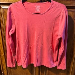 L.L. Bean Women's Coral Long Sleeve Tee